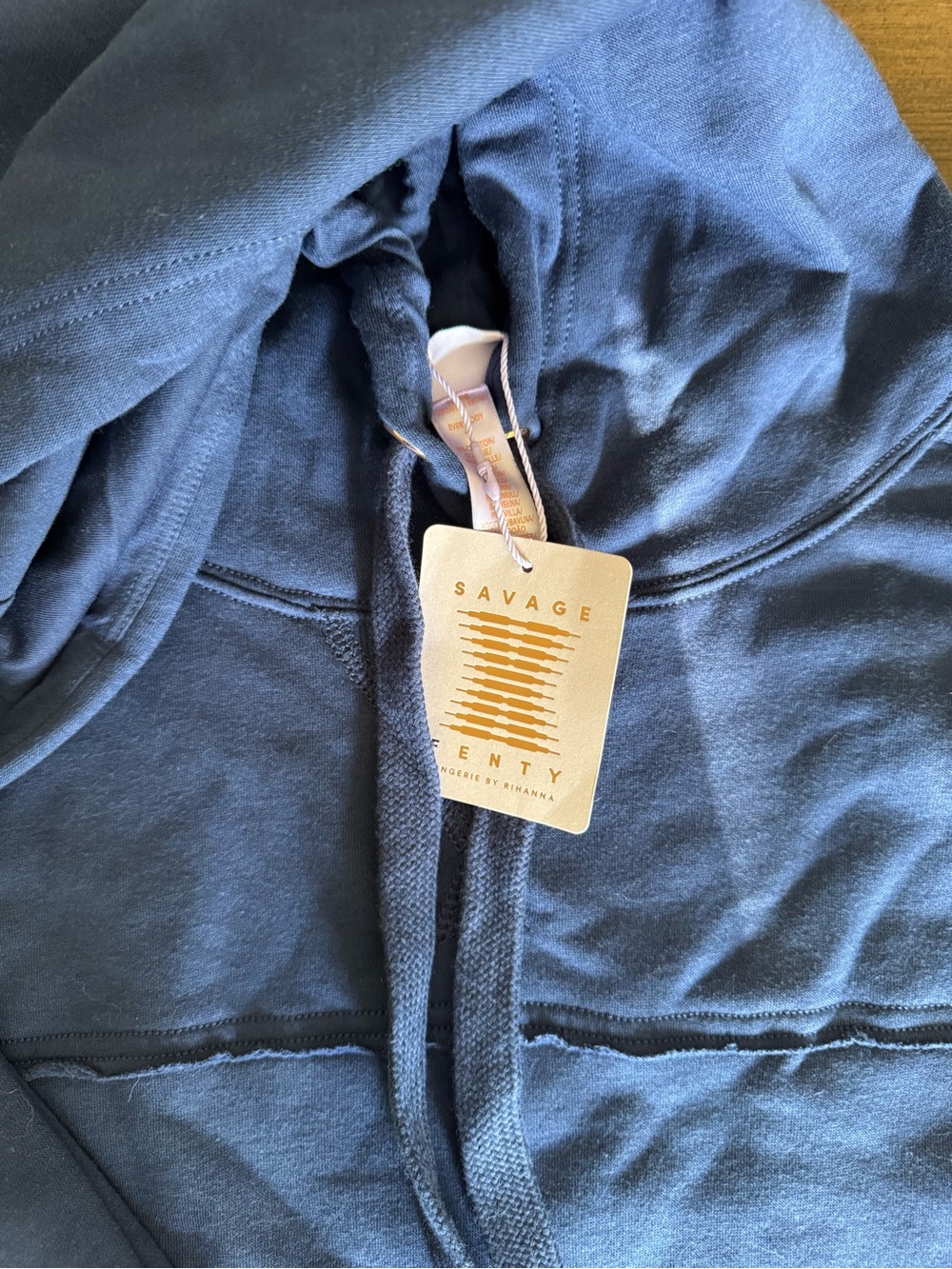 Savage X Fenty Navy Hoodie - Classic Pullover Sweatshirt